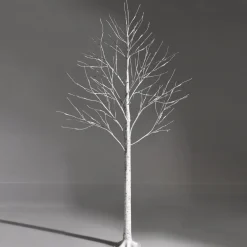 Pre-Lit Christmas Trees*The Holiday Aisle 6' H White Realistic Artificial Christmas Tree With 96 Led Lights