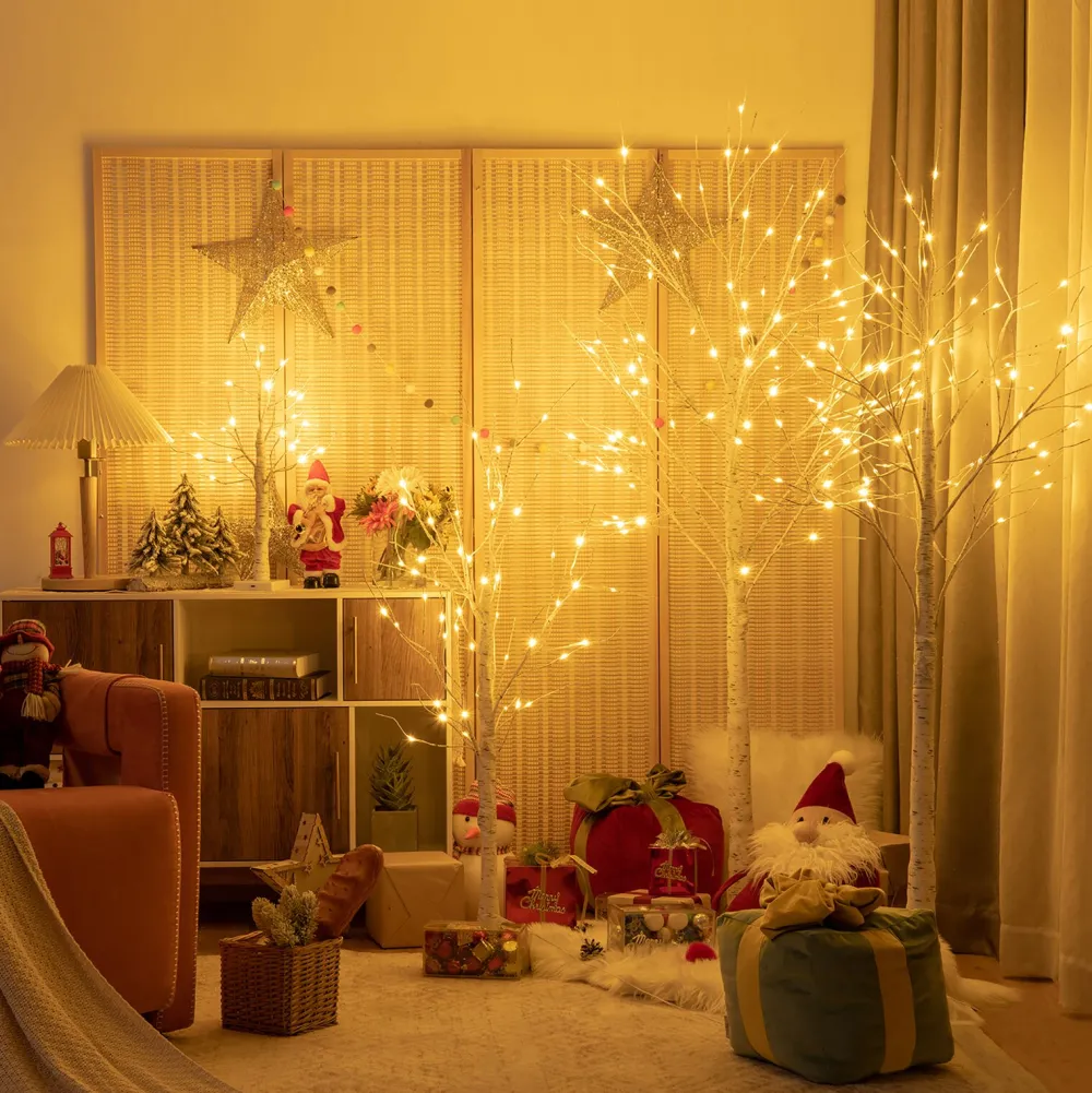 Pre-Lit Christmas Trees*The Holiday Aisle 48" H White Realistic Artificial Christmas Tree 48 Led Lights