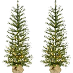 Pre-Lit Christmas Trees*The Holiday Aisle 4' Lighted Artificial Fir Christmas Tree - Stand Included
