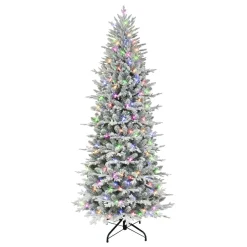 Pre-Lit Christmas Trees*The Holiday Aisle 7.5' Lighted Artificial Fir Christmas Tree - Stand Included
