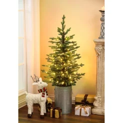 Pre-Lit Christmas Trees*Sand & Stable 48'' Lighted Artificial Fraser Fir Christmas Tree - Stand Included
