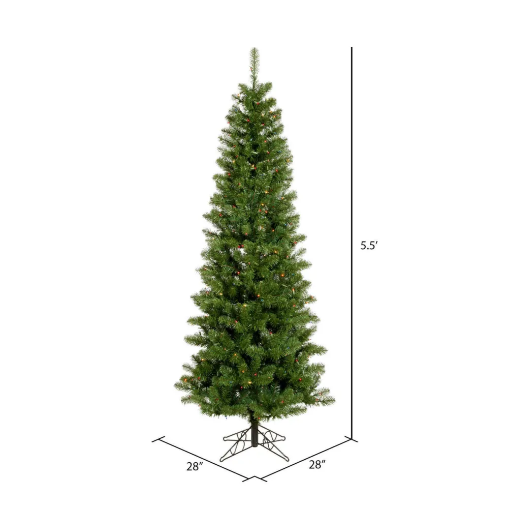 Pre-Lit Christmas Trees*The Holiday Aisle 66'' Lighted Artificial Pine Christmas Tree - Stand Included