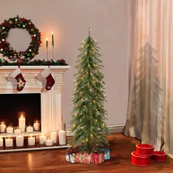 Pre-Lit Christmas Trees*The Holiday Aisle 6' Lighted Artificial Pine Christmas Tree - Stand Included