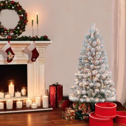 Pre-Lit Christmas Trees*The Holiday Aisle 4.5' Lighted Artificial Pine Christmas Tree - Stand Included