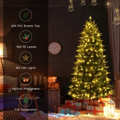 Pre-Lit Christmas Trees*The Holiday Aisle 6' Lighted Artificial Pine Christmas Tree - Stand Included