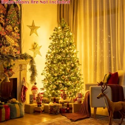 Pre-Lit Christmas Trees*The Holiday Aisle 6' Lighted Artificial Pine Christmas Tree - Stand Included