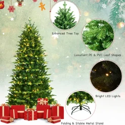 Pre-Lit Christmas Trees*The Holiday Aisle 6' Lighted Artificial Pine Christmas Tree - Stand Included