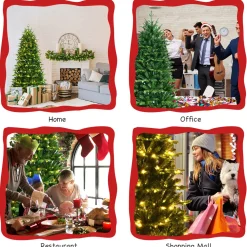 Pre-Lit Christmas Trees*The Holiday Aisle 6' Lighted Artificial Pine Christmas Tree - Stand Included