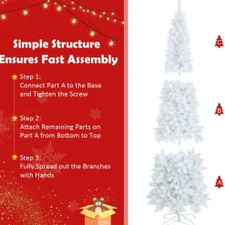 Pre-Lit Christmas Trees*The Holiday Aisle 7' Lighted Artificial Spruce Christmas Tree