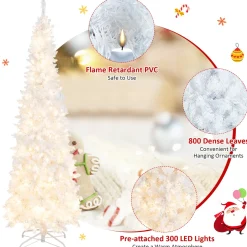 Pre-Lit Christmas Trees*The Holiday Aisle 7' Lighted Artificial Spruce Christmas Tree