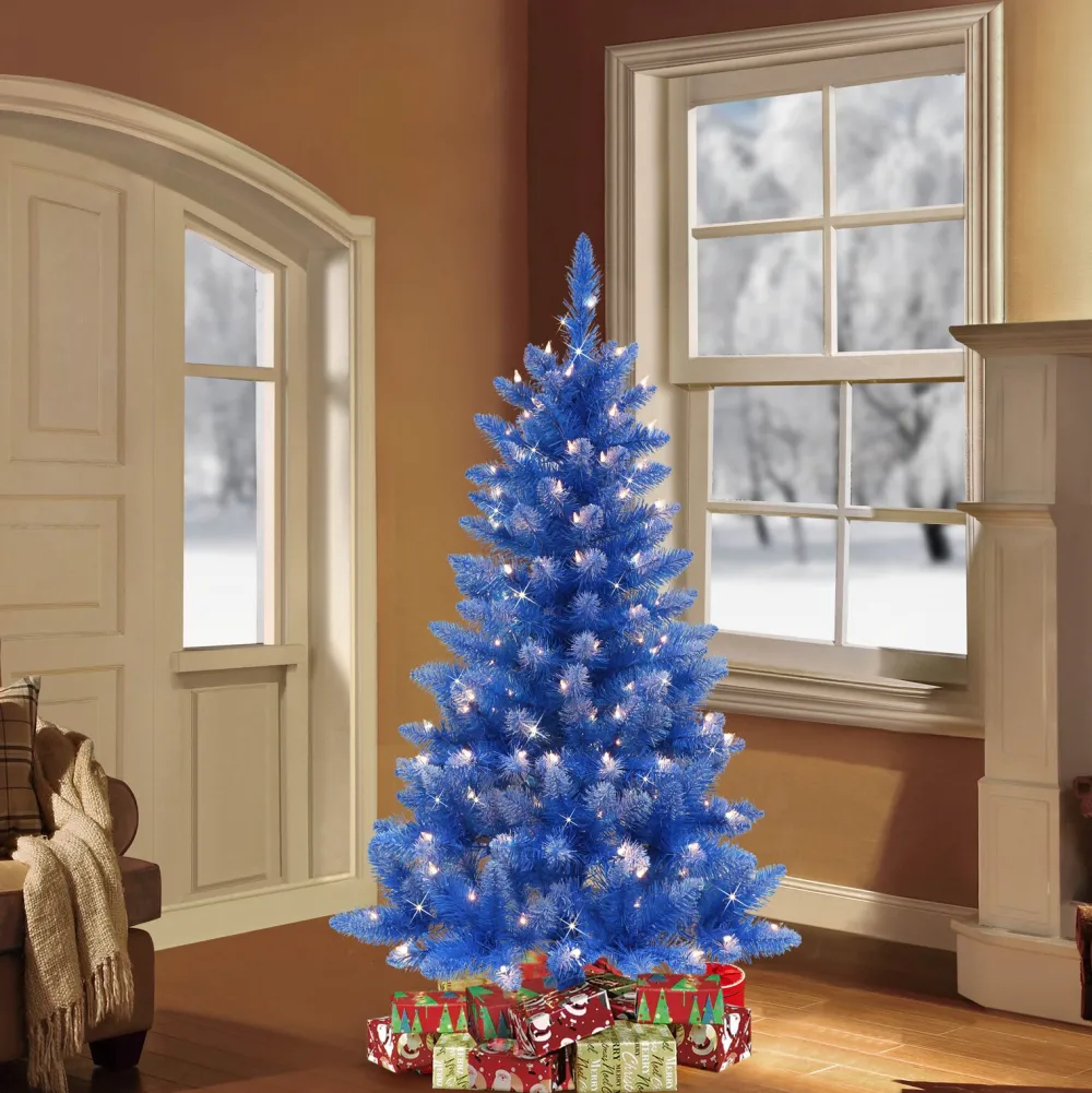 Pre-Lit Christmas Trees*The Holiday Aisle 4' Lighted Artificial Spruce Christmas Tree - Stand Included