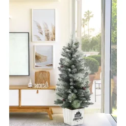 Pre-Lit Christmas Trees*The Holiday Aisle 4' Lighted Faux Pine Christmas Tree