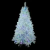 Pre-Lit Christmas Trees*Northlight Seasonal 6.5' Pre-Lit White Medium Iridescent Pine Artificial Christmas Tree - Multi Function Led Lights