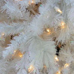 Pre-Lit Christmas Trees*Northlight Seasonal 6.5' Pre-Lit White Medium Iridescent Pine Artificial Christmas Tree - Multi Function Led Lights