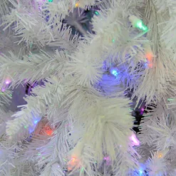 Pre-Lit Christmas Trees*Northlight Seasonal 6.5' Pre-Lit White Medium Iridescent Pine Artificial Christmas Tree - Multi Function Led Lights