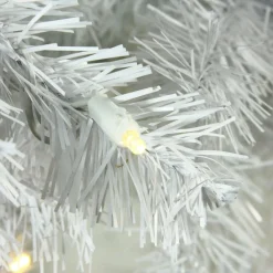 Pre-Lit Christmas Trees*Northlight Seasonal 7.5' Pre-Lit White Pencil Pine Artificial Christmas Tree - Warm White Led Lights