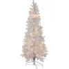 Pre-Lit Christmas Trees*Northlight Seasonal 3' Pre-Lit Woodbury White Pine Slim Artificial Christmas Tree Clear Lights