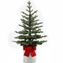 Pre-Lit Christmas Trees*The Holiday Aisle 3'6" Slender Green Fir Christmas Tree With 100 Led Lights