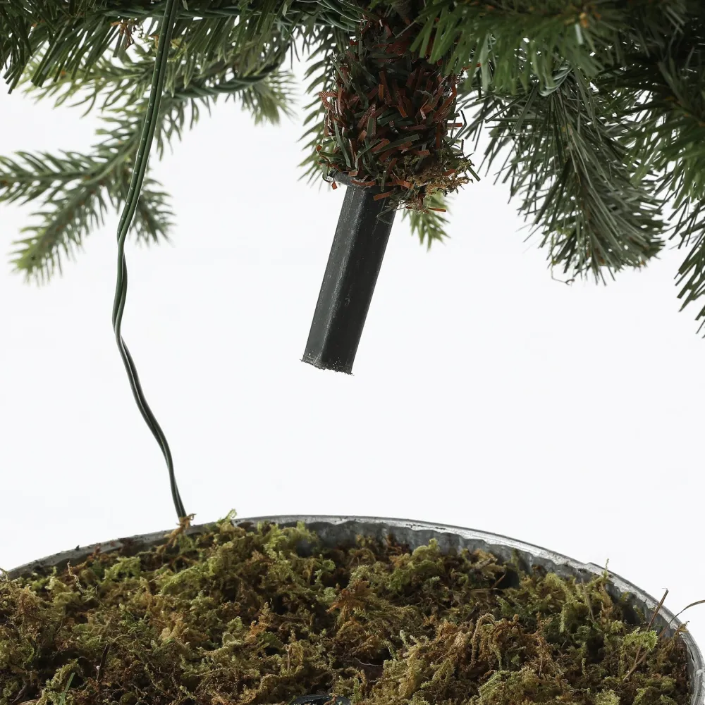 Pre-Lit Christmas Trees*The Holiday Aisle 3'6" Slender Green Fir Christmas Tree With 100 Led Lights