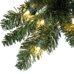 Pre-Lit Christmas Trees*Andover Mills 7' Slender Green Realistic Artificial Douglas Fir Christmas Tree With 300 Clear Lights