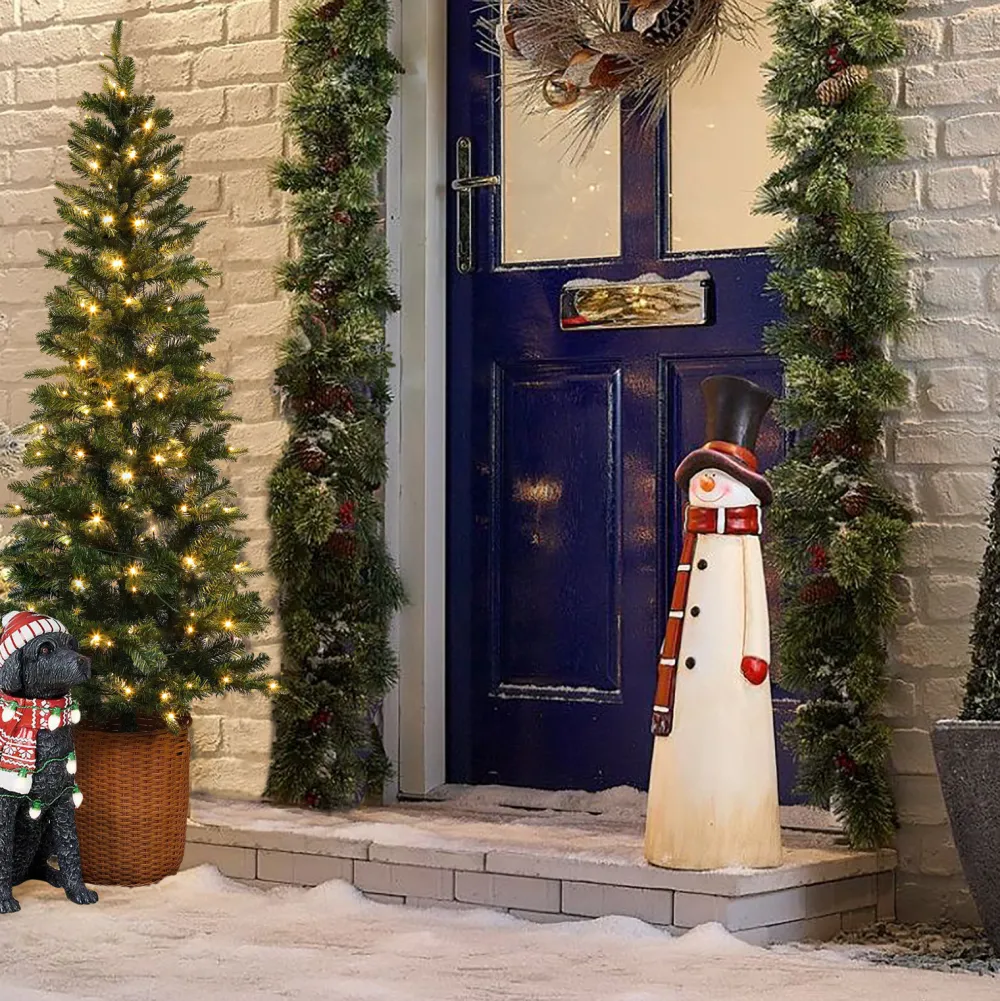 Pre-Lit Christmas Trees*The Holiday Aisle 6'5" Slender Green Realistic Artificial Fir Christmas Tree With 150 Led Lights