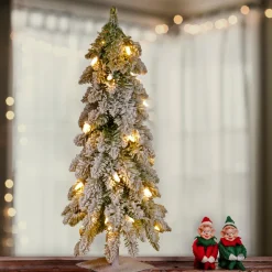Pre-Lit Christmas Trees*Sand & Stable 24" White Christmas Tree With 50 Clear Lights