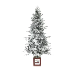 Pre-Lit Christmas Trees*The Holiday Aisle 5.21' White Fir Artificial Christmas Tree With 120 Clear/White Lights