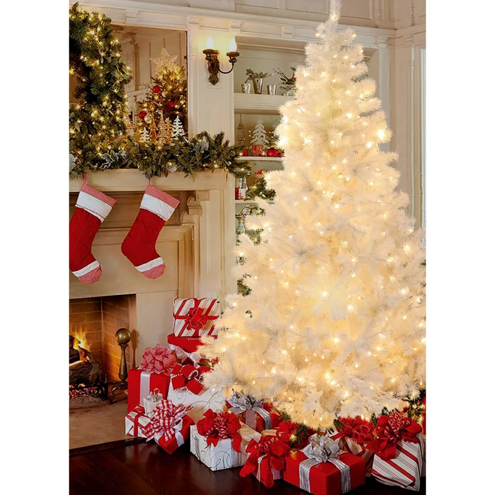 Pre-Lit Christmas Trees*The Holiday Aisle 7' White Fir Christmas Tree With 350 Led Lights