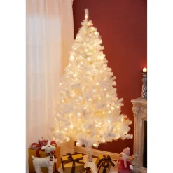 Pre-Lit Christmas Trees*The Holiday Aisle 7' White Fir Christmas Tree With 350 Led Lights
