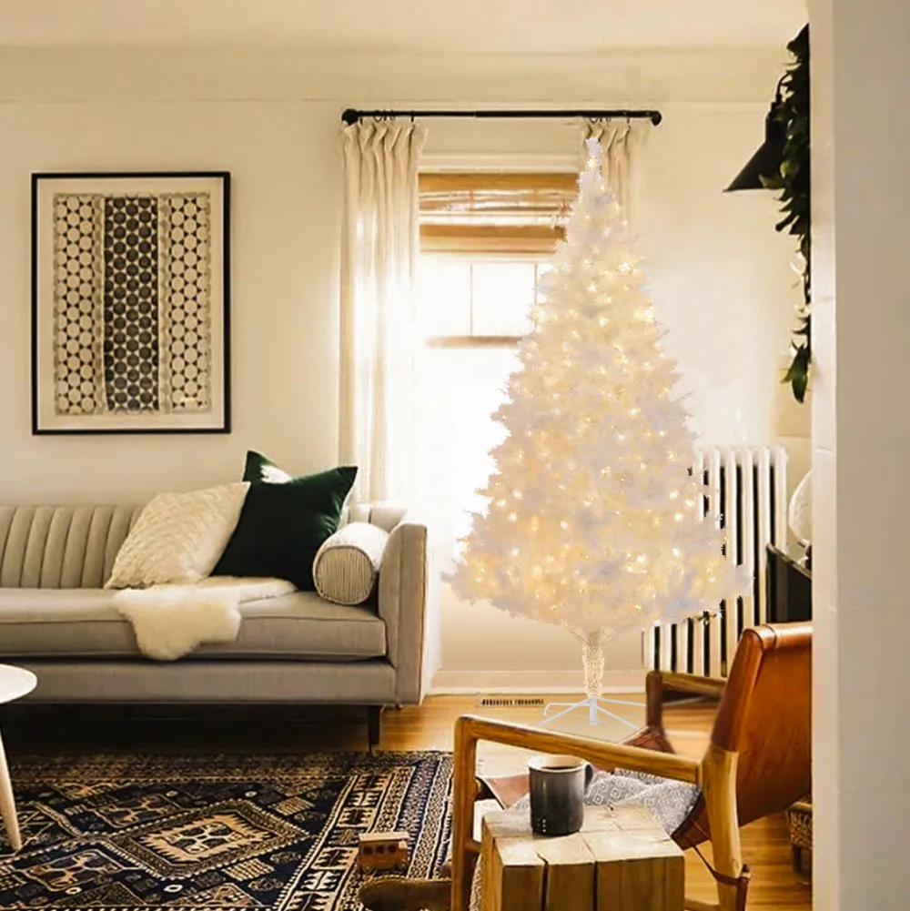 Pre-Lit Christmas Trees*The Holiday Aisle 7' White Fir Christmas Tree With 350 Led Lights