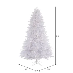 Pre-Lit Christmas Trees*Hashtag Home 7.5' White Pine Artificial Christmas Tree With 650 Led White Lights With Stand