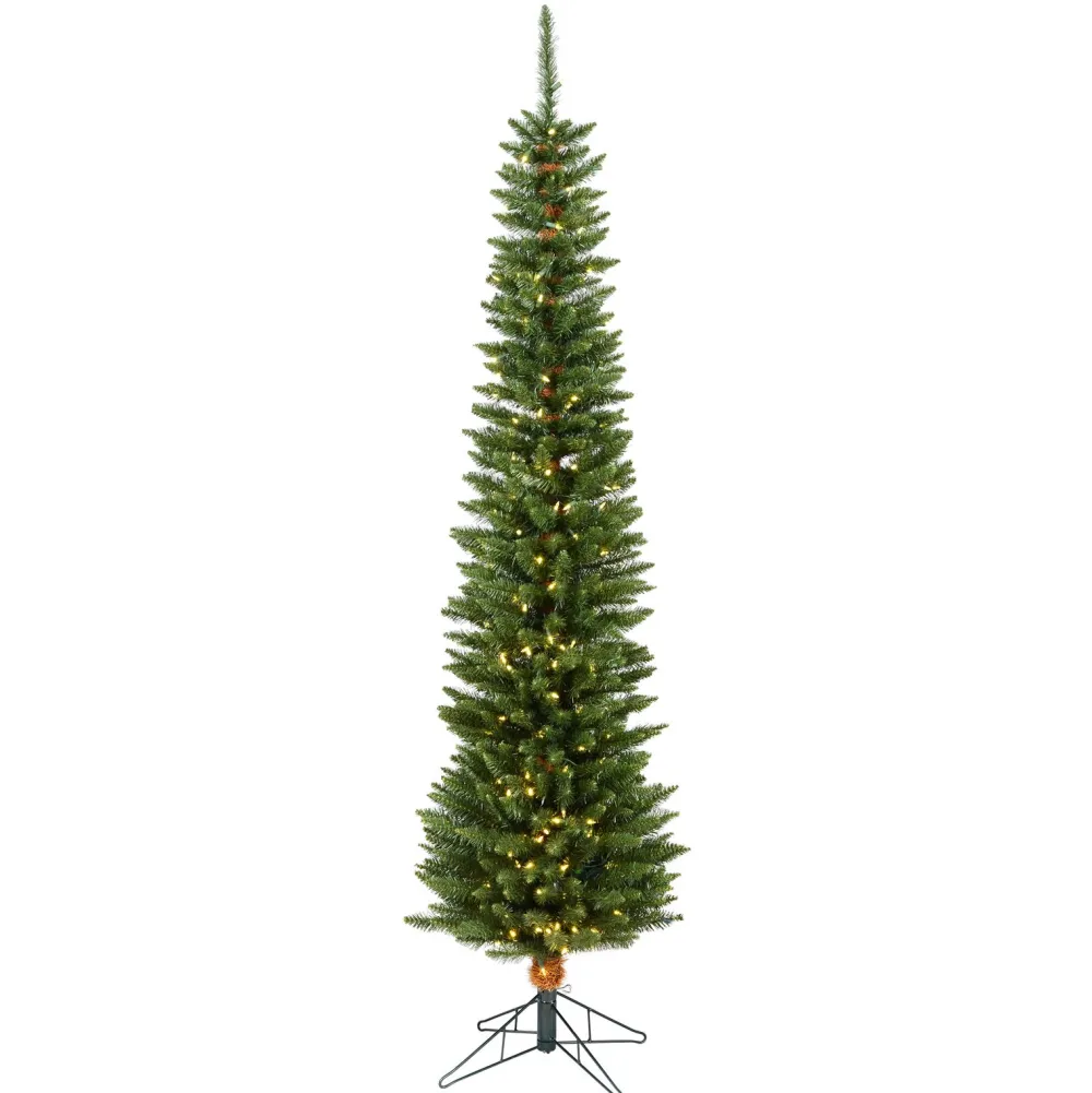 Pre-Lit Christmas Trees*The Holiday Aisle 8.5' White Pine Artificial Christmas Tree With 400 Led White Lights With Stand