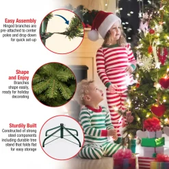 Pre-Lit Christmas Trees*The Holiday Aisle Adrihana 12' Green Artificial Christmas Tree With 1400 Clear/White Lights