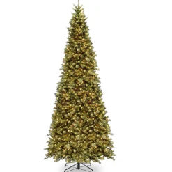 Pre-Lit Christmas Trees*The Holiday Aisle Adrihana Slender Green Christmas Tree Realistic Artificial Fir Cashmere Christmas Tree