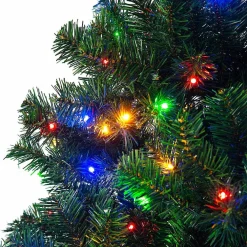 Pre-Lit Christmas Trees*The Holiday Aisle Adylina 7.5' Green Pine Artificial Christmas Tree With 550 Multi-Colored Lights