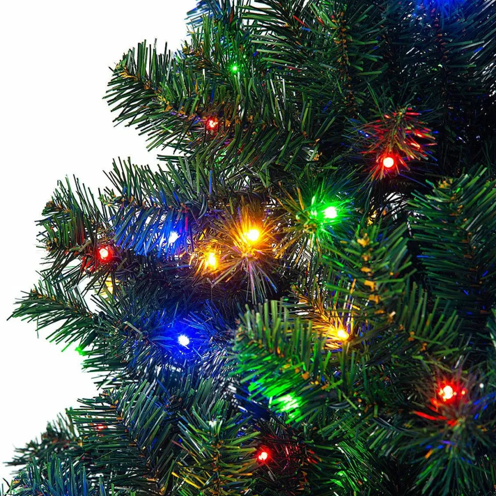 Pre-Lit Christmas Trees*The Holiday Aisle Adylina 7.5' Green Pine Artificial Christmas Tree With 550 Multi-Colored Lights