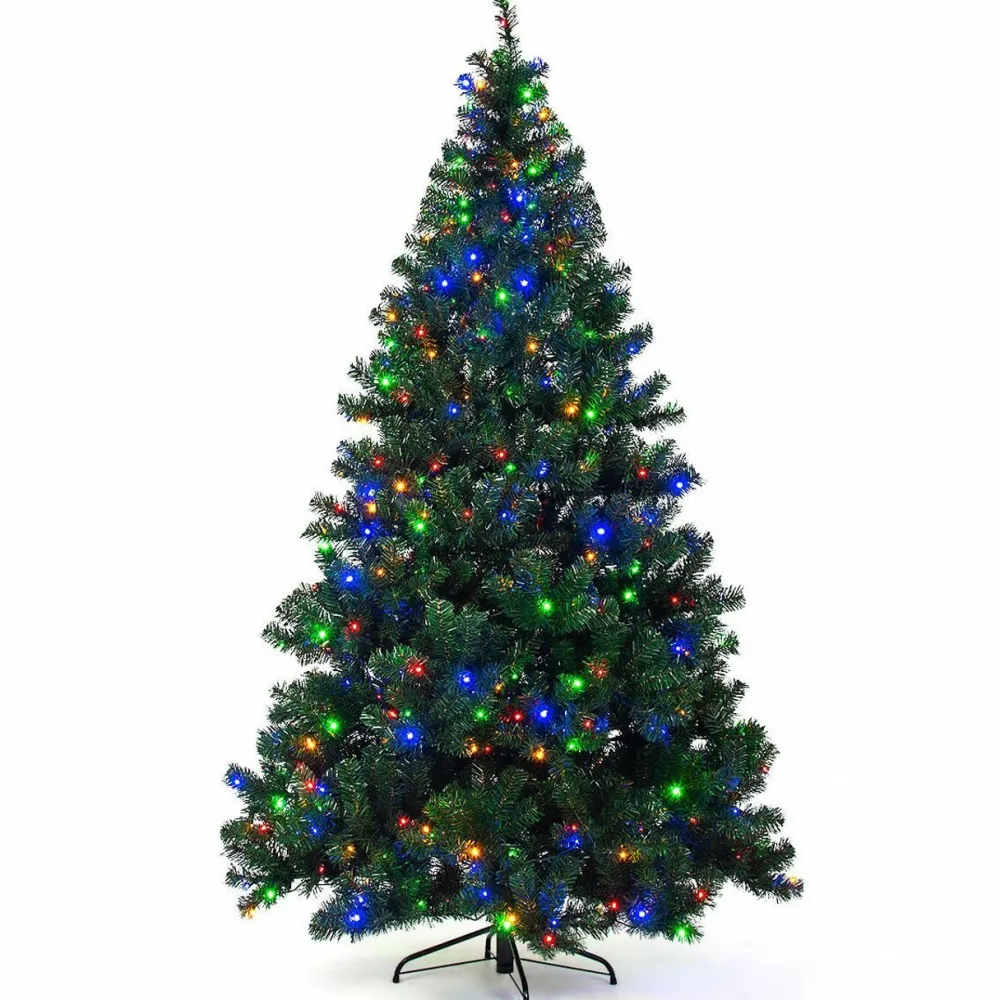 Pre-Lit Christmas Trees*The Holiday Aisle Adylina 7.5' Green Pine Artificial Christmas Tree With 550 Multi-Colored Lights