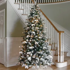 Pre-Lit Christmas Trees*Mercury Row Artificial Fir Flocked/Frosted Christmas Tree With Lights