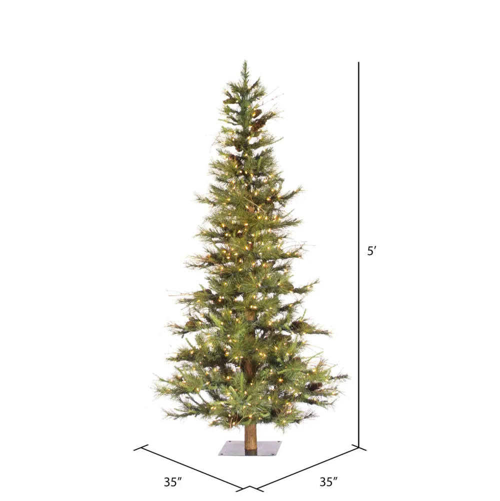 Pre-Lit Christmas Trees*The Holiday Aisle Ashland 5' Green Fir Artificial Christmas Tree With 300 White Lights