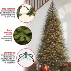 Pre-Lit Christmas Trees*The Holiday Aisle Aspen Spruce 7' Green Christmas Tree With 400 Clear/White Lights