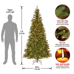 Pre-Lit Christmas Trees*The Holiday Aisle Aspen Spruce 7' Green Christmas Tree With 400 Clear/White Lights