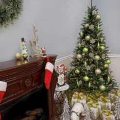 Pre-Lit Christmas Trees*The Holiday Aisle Aspen Spruce 6.5' Green Spruce Artificial Christmas Tree With 350 Clear/White Lights