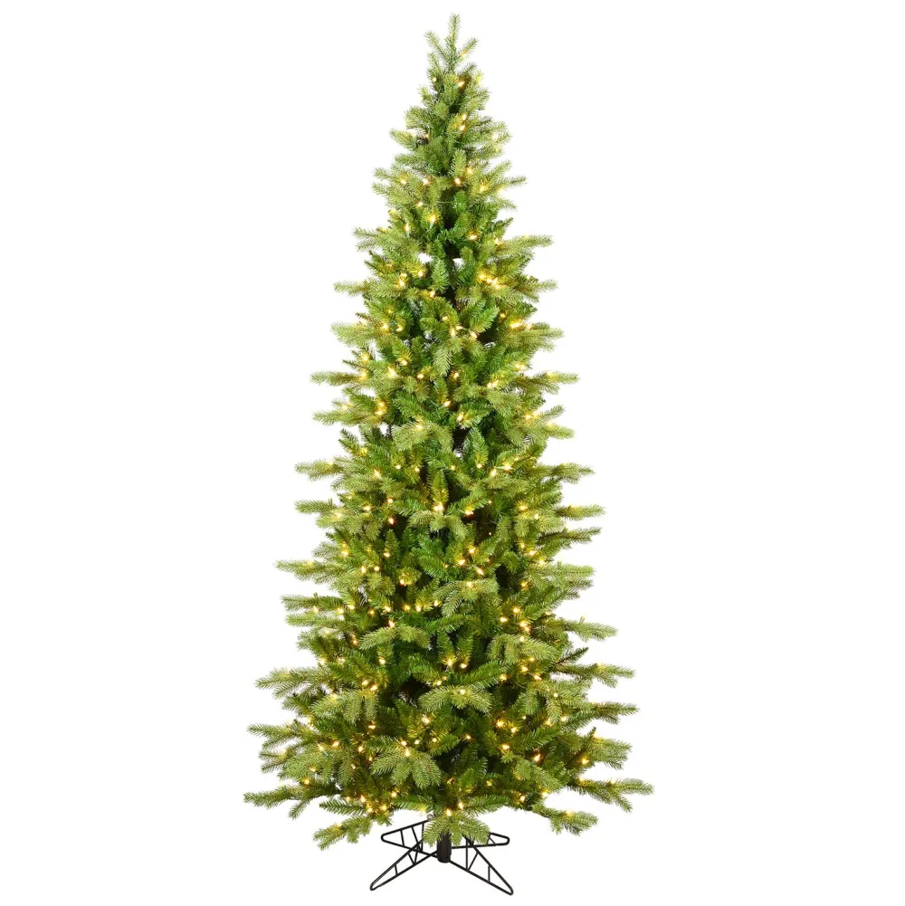 Pre-Lit Christmas Trees*The Holiday Aisle Balsam Spruce Slim Artificial Christmas Tree With 3Mm Lights
