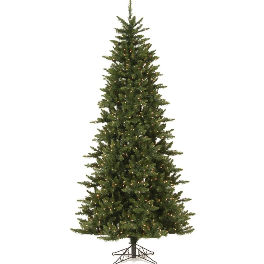 Pre-Lit Christmas Trees*The Holiday Aisle Beardstown Fir 7.5' Green Artificial Slim Christmas Tree With 585 Led Warm White Lights