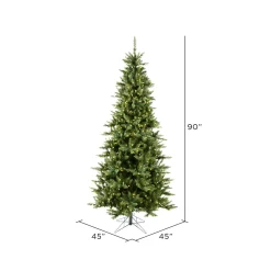 Pre-Lit Christmas Trees*The Holiday Aisle Beardstown Fir 7.5' Green Artificial Slim Christmas Tree With 585 Led Warm White Lights