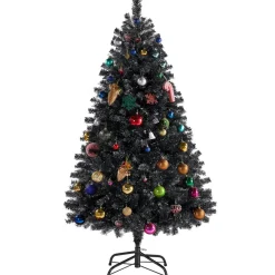 Pre-Lit Christmas Trees*The Holiday Aisle Black Spruce Feather Christmas Tree With 300 Lights