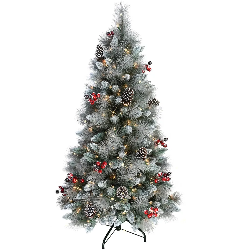 Pre-Lit Christmas Trees*The Holiday Aisle Blue/Green Pine Artificial Christmas Tree