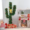 Pre-Lit Christmas Trees*The Holiday Aisle Cactus 6' Green Pine Artificial Christmas Tree With 120 White Lights