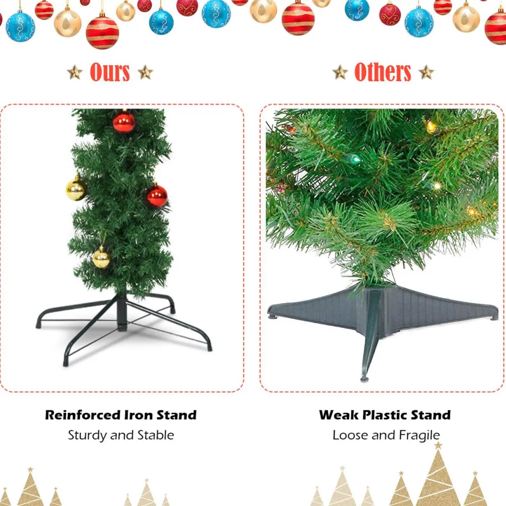 Pre-Lit Christmas Trees*The Holiday Aisle Cactus 6' Green Pine Artificial Christmas Tree With 120 White Lights