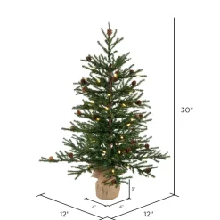 Pre-Lit Christmas Trees*Sand & Stable Carmel Pine Artificial Christmas Tabletop Tree